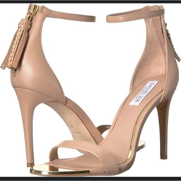 Rachel Zoe Emaly Tassel Leather Heeled Sandals in Nude Size 8 - Picture 8 of 8